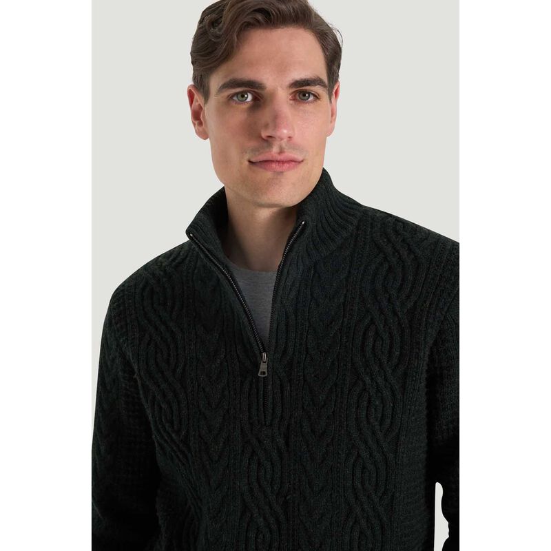 M.J. Bale Bull Cable Half Zip Knit image number 2